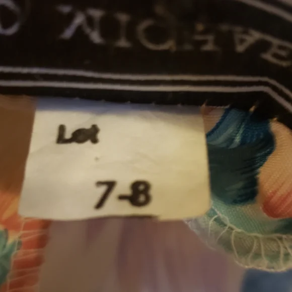 80s VTG Pastel Floral Garden Party Dress - Picture 5 of 12